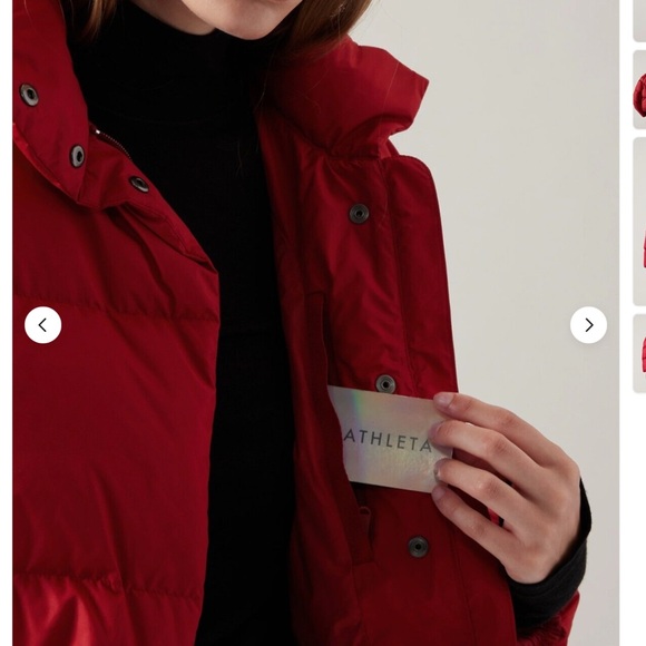 ☃️❄️☃️ ATHLETA Summit down jacket, candy red, size L ☃️❄️☃️ - Picture 3 of 7